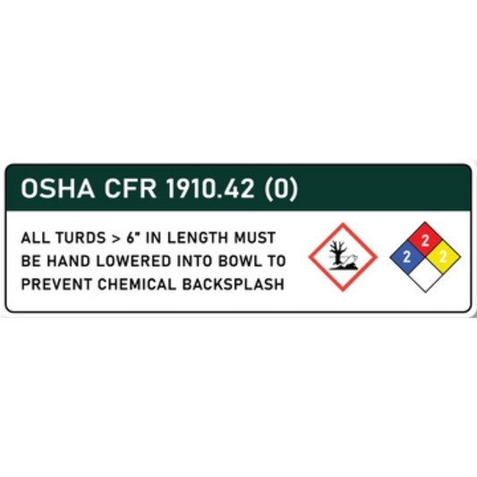 Osha Turd Notice Warning Funny Sticker 7" x 2.25"